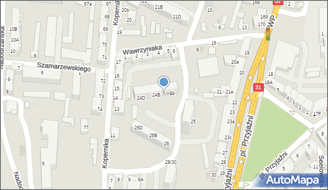 Słubice, Plac Przyjaźni, 24A, mapa Słubice