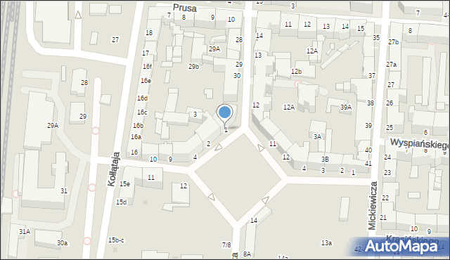 Słupsk, Plac Broniewskiego Władysława, 1, mapa Słupska