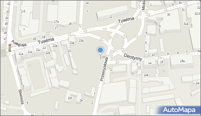 Słupsk, Plac Dąbrowskiego, 1, mapa Słupska