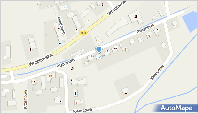 Smardzów, Platynowa, 12, mapa Smardzów