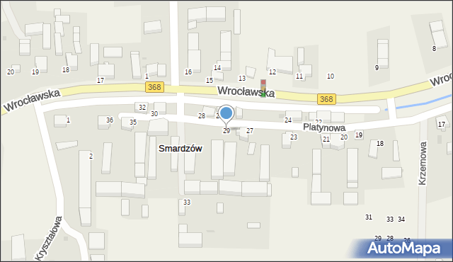 Smardzów, Platynowa, 29, mapa Smardzów