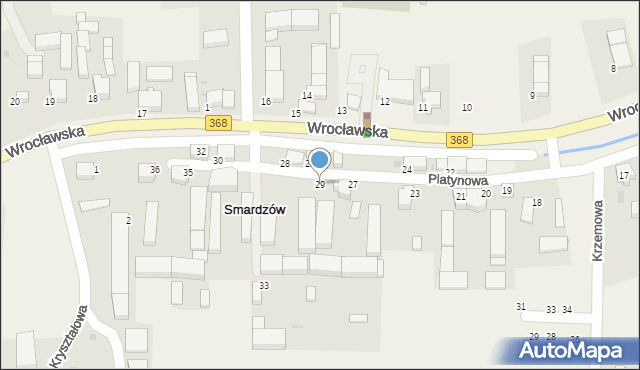 Smardzów, Platynowa, 29, mapa Smardzów