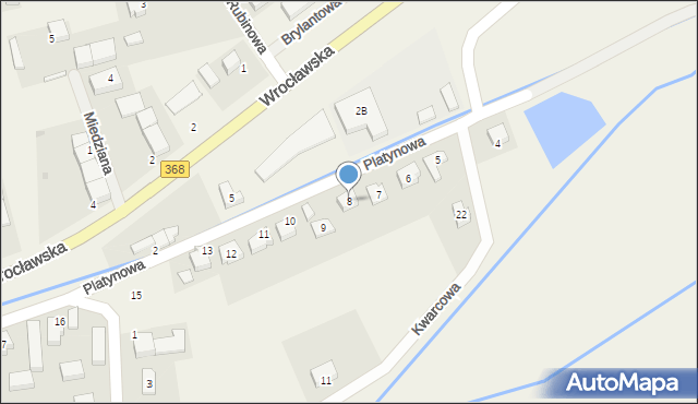 Smardzów, Platynowa, 8, mapa Smardzów