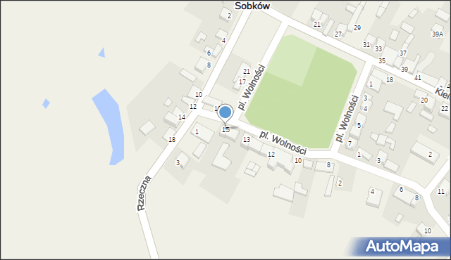 Sobków, Plac Wolności, 15, mapa Sobków