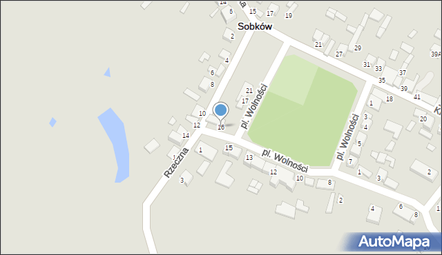 Sobków, Plac Wolności, 16, mapa Sobków