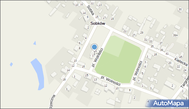 Sobków, Plac Wolności, 18, mapa Sobków