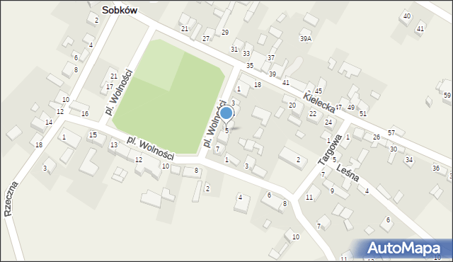 Sobków, Plac Wolności, 5, mapa Sobków