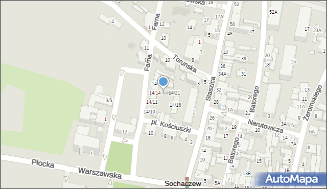 Sochaczew, Plac Kościuszki Tadeusza, gen., 11, mapa Sochaczew