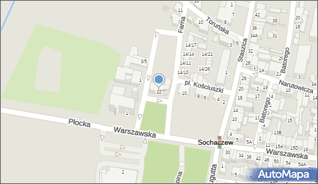 Sochaczew, Plac Kościuszki Tadeusza, gen., 12, mapa Sochaczew