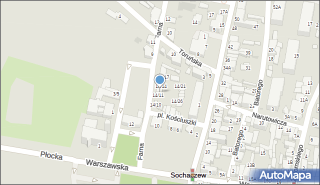 Sochaczew, Plac Kościuszki Tadeusza, gen., 14/12, mapa Sochaczew
