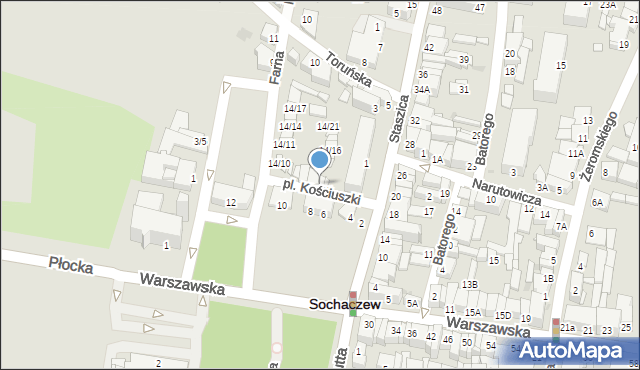 Sochaczew, Plac Kościuszki Tadeusza, gen., 14/2, mapa Sochaczew