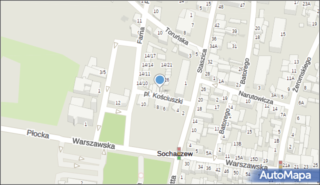 Sochaczew, Plac Kościuszki Tadeusza, gen., 14/3, mapa Sochaczew