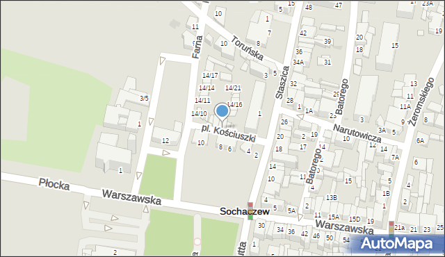 Sochaczew, Plac Kościuszki Tadeusza, gen., 3, mapa Sochaczew