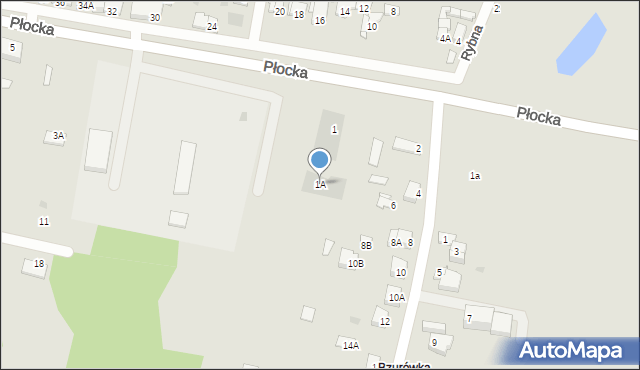 Sochaczew, Płocka, 1A, mapa Sochaczew
