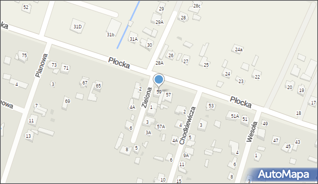 Sochaczew, Płocka, 59, mapa Sochaczew