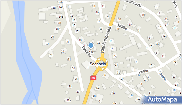 Sochocin, Płońska, 23A, mapa Sochocin