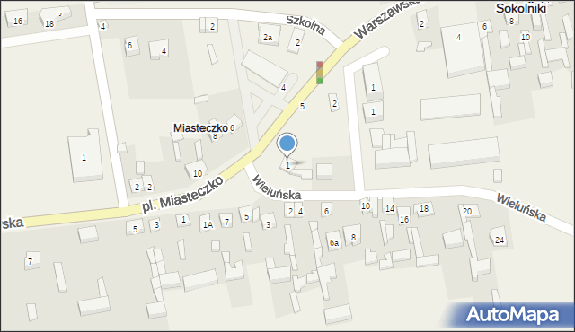 Sokolniki, Plac Miasteczko, 1, mapa Sokolniki