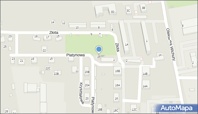 Sokołów Podlaski, Platynowa, 10, mapa Sokołów Podlaski