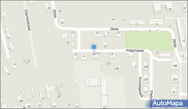 Sokołów Podlaski, Platynowa, 19, mapa Sokołów Podlaski