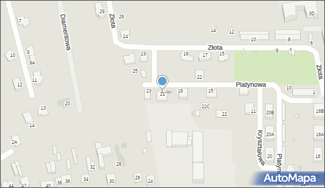 Sokołów Podlaski, Platynowa, 21, mapa Sokołów Podlaski