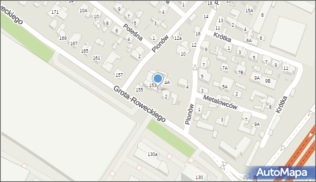 Sosnowiec, Plonów, 2A, mapa Sosnowca