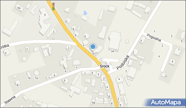 Srock, Plac Rynek, 1, mapa Srock