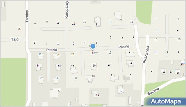 Stara Wieś, Pliszki, 14, mapa Stara Wieś