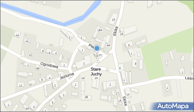 Stare Juchy, Plac 500-lecia, 4, mapa Stare Juchy