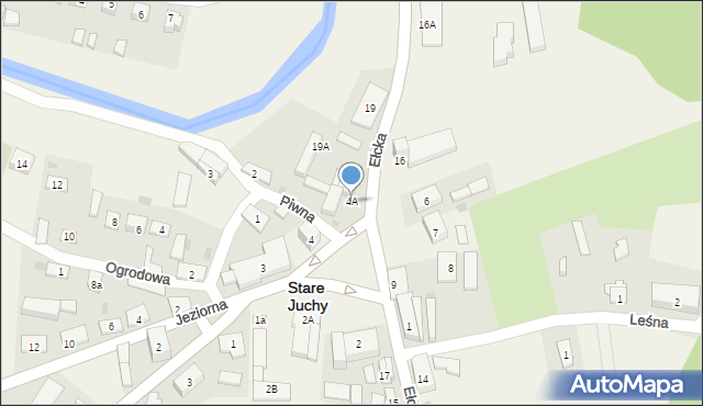 Stare Juchy, Plac 500-lecia, 4A, mapa Stare Juchy