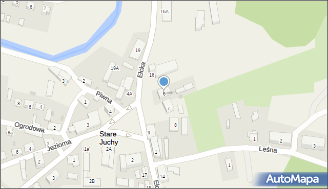 Stare Juchy, Plac 500-lecia, 6, mapa Stare Juchy