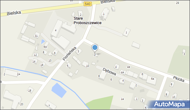 Stare Proboszczewice, Płocka, 2, mapa Stare Proboszczewice