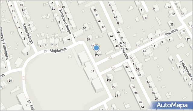 Stargard, Plac Majdanek, 17a, mapa Stargard