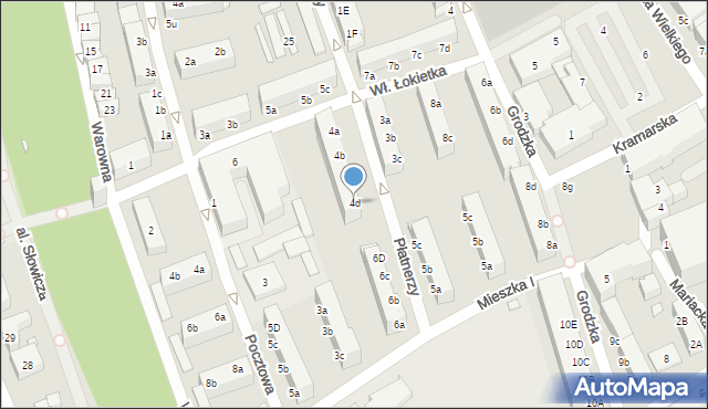 Stargard, Płatnerzy, 4d, mapa Stargard