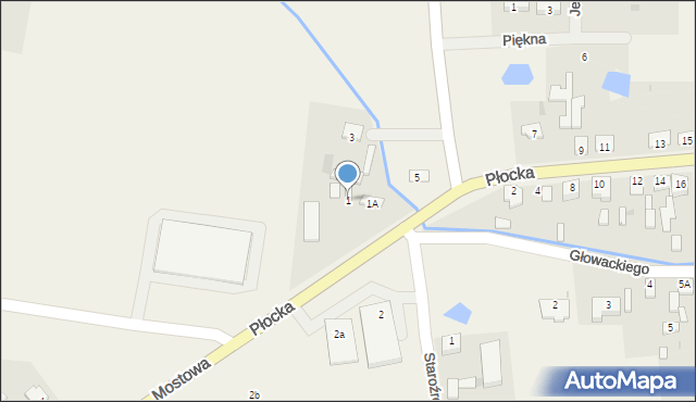 Staroźreby, Płocka, 1, mapa Staroźreby