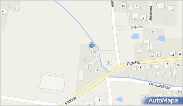 Staroźreby, Płocka, 3, mapa Staroźreby