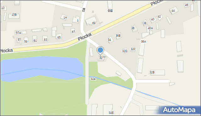 Staroźreby, Płocka, 32, mapa Staroźreby