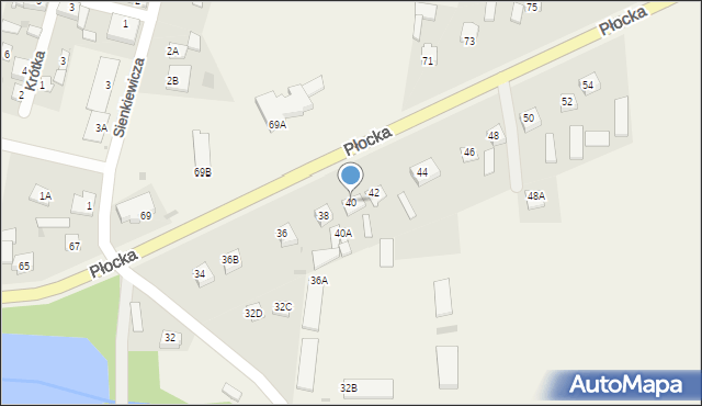 Staroźreby, Płocka, 40, mapa Staroźreby