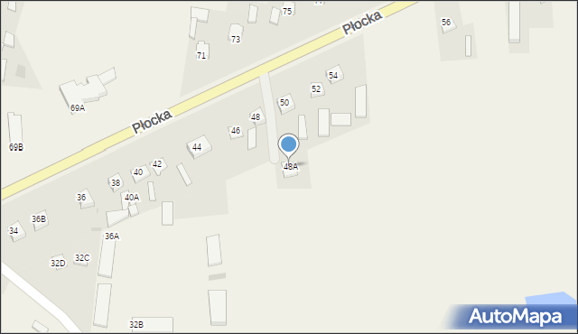 Staroźreby, Płocka, 48A, mapa Staroźreby