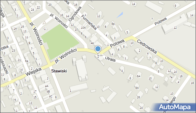 Stawiski, Plac Wolności, 2, mapa Stawiski