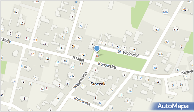 Stoczek, Plac Wolności, 1a, mapa Stoczek