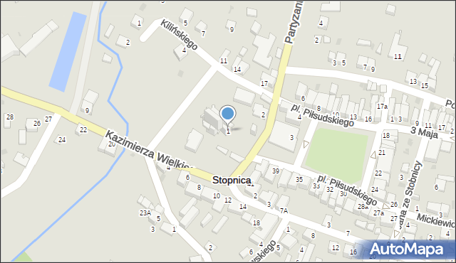 Stopnica, Plac Piłsudskiego Józefa, marsz., 1, mapa Stopnica