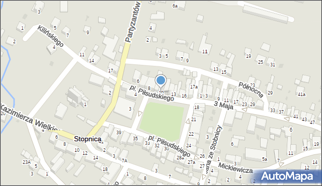 Stopnica, Plac Piłsudskiego Józefa, marsz., 10, mapa Stopnica