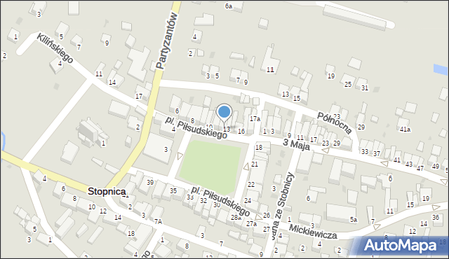 Stopnica, Plac Piłsudskiego Józefa, marsz., 13/1, mapa Stopnica