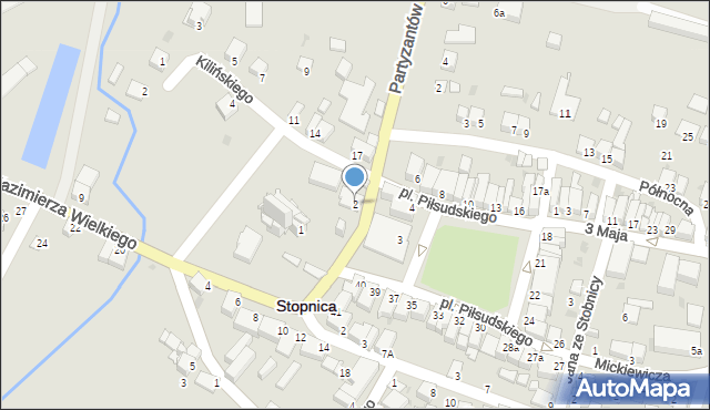 Stopnica, Plac Piłsudskiego Józefa, marsz., 2, mapa Stopnica