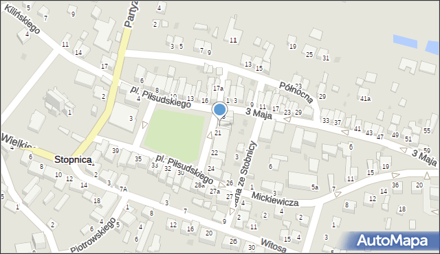 Stopnica, Plac Piłsudskiego Józefa, marsz., 20, mapa Stopnica