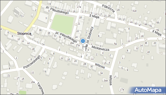 Stopnica, Plac Piłsudskiego Józefa, marsz., 27, mapa Stopnica