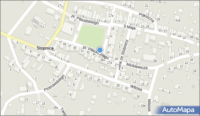 Stopnica, Plac Piłsudskiego Józefa, marsz., 29, mapa Stopnica