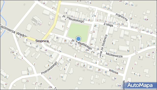 Stopnica, Plac Piłsudskiego Józefa, marsz., 31, mapa Stopnica