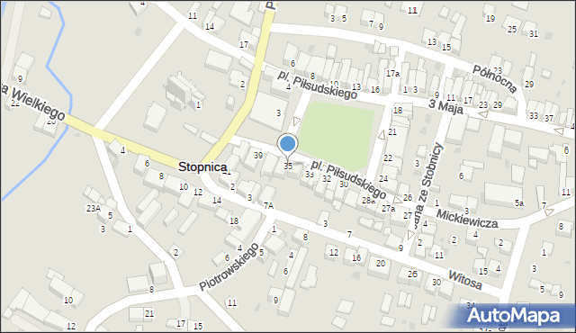 Stopnica, Plac Piłsudskiego Józefa, marsz., 35, mapa Stopnica