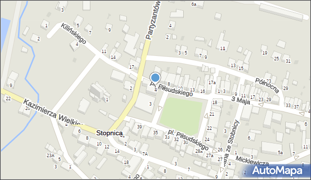 Stopnica, Plac Piłsudskiego Józefa, marsz., 4, mapa Stopnica